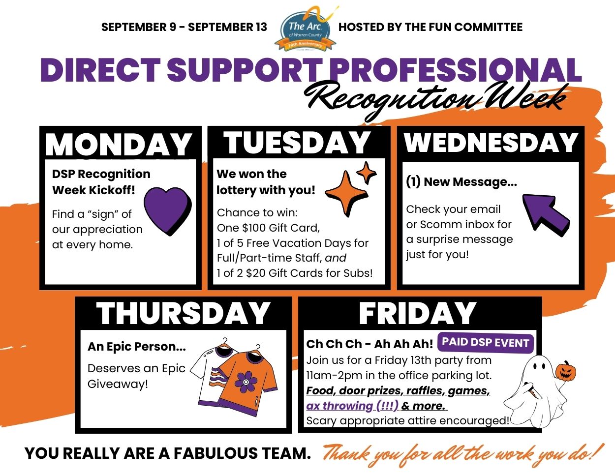 DSP week schedule